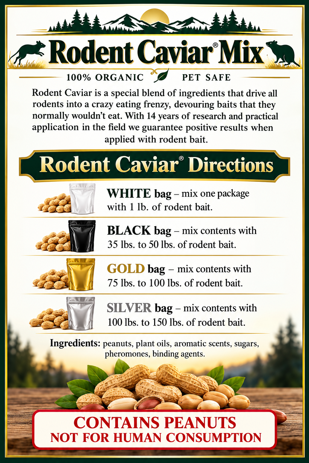 Rodent Caviar® — Black Bag (8 oz)